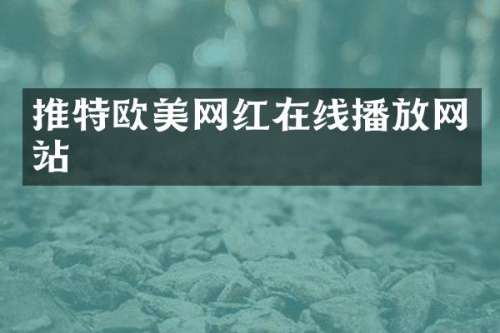 推特欧美网红在线播放网站