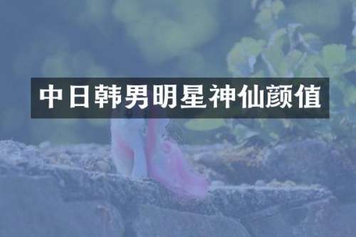 中日韩男明星神仙颜值