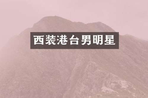 西装港台男明星