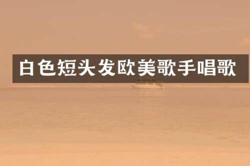 白色短头发欧美歌手唱歌