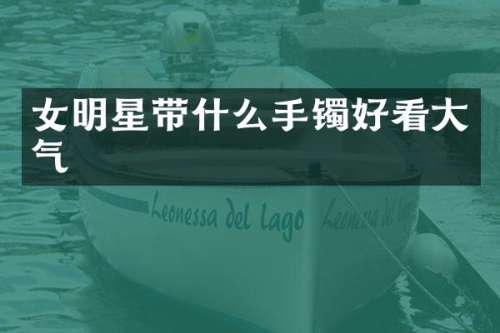 女明星带什么手镯好看大气