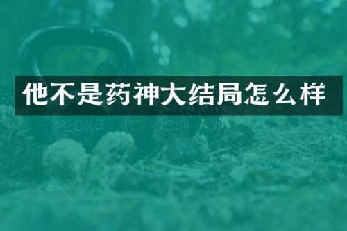 他不是药神大结局怎么样