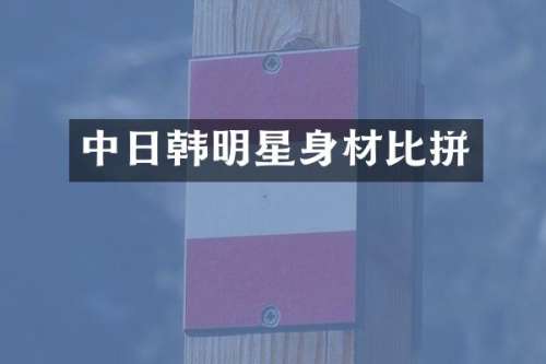 中日韩明星身材比拼