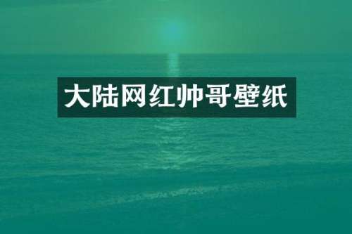 大陆网红帅哥壁纸