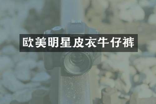 欧美明星皮衣牛仔裤