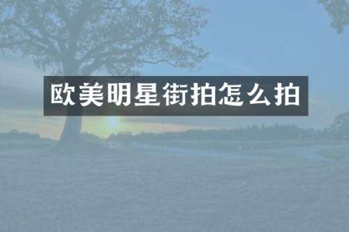 欧美明星街拍怎么拍