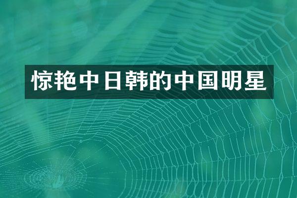 惊艳中日韩的中国明星