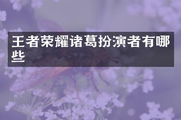 王者荣耀诸葛扮演者有哪些