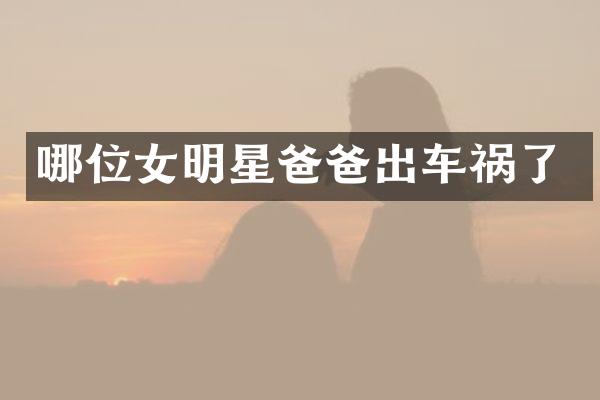哪位女明星爸爸出车祸了