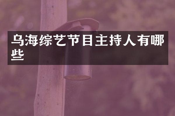 乌海综艺节目主持人有哪些