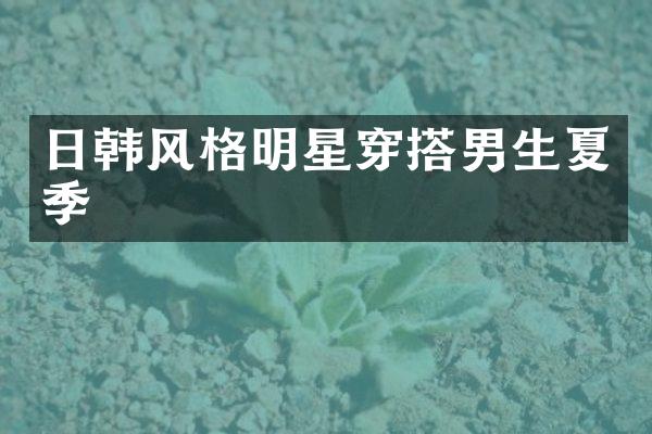日韩风格明星穿搭男生夏季