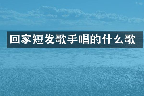回家短发歌手唱的什么歌