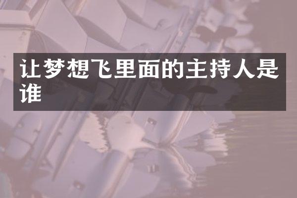 让梦想飞里面的主持人是谁