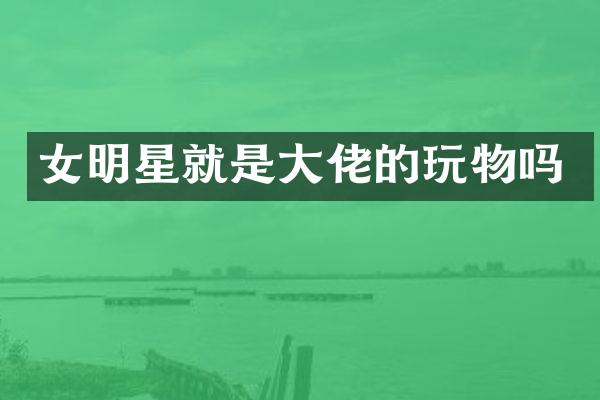 女明星就是大佬的玩物吗