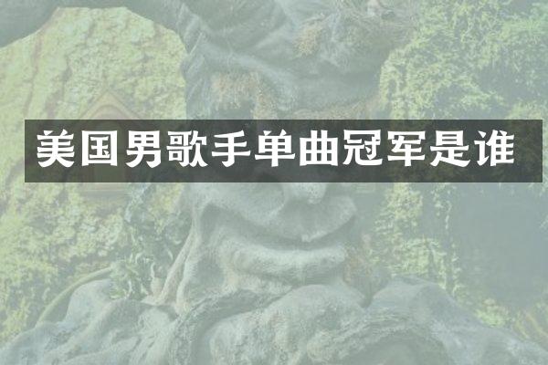 美国男歌手单曲冠军是谁