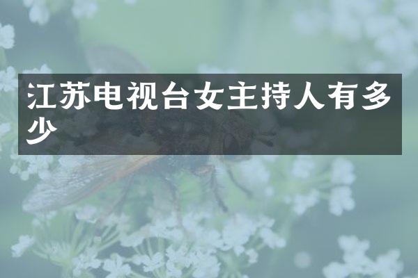 江苏电视台女主持人有多少