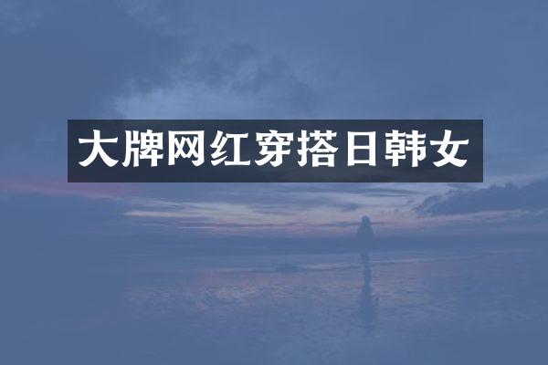 大牌网红穿搭日韩女