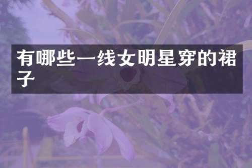 有哪些一线女明星穿的裙子