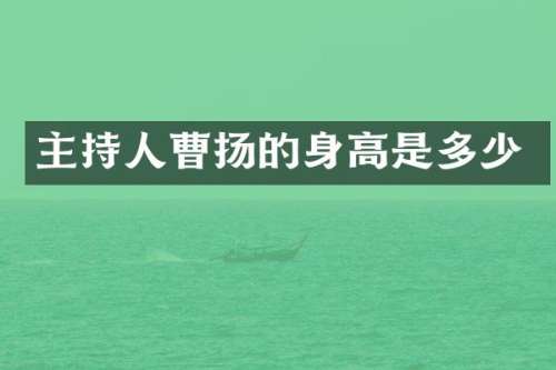 主持人曹扬的身高是多少