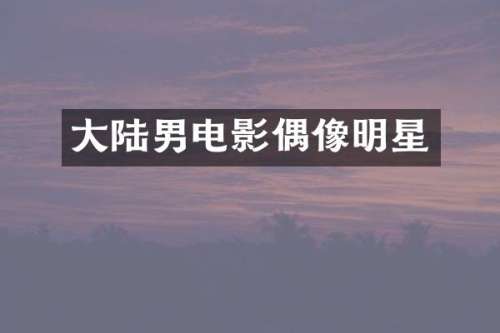 大陆男电影偶像明星