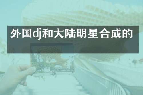 外国dj和大陆明星合成的歌