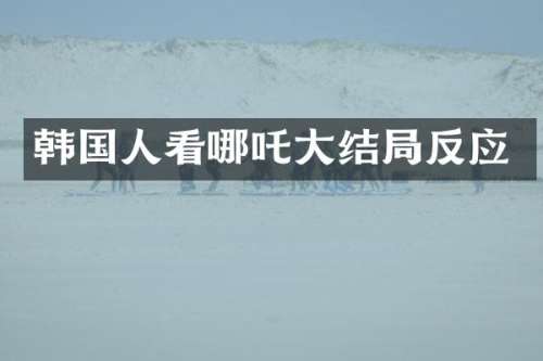 韩国人看哪吒大结局反应