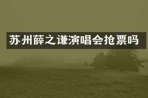 苏州薛之谦演唱会抢票吗