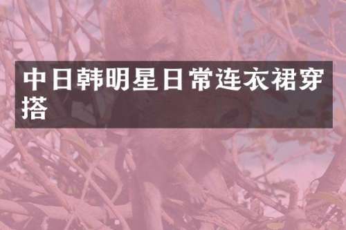 中日韩明星日常连衣裙穿搭