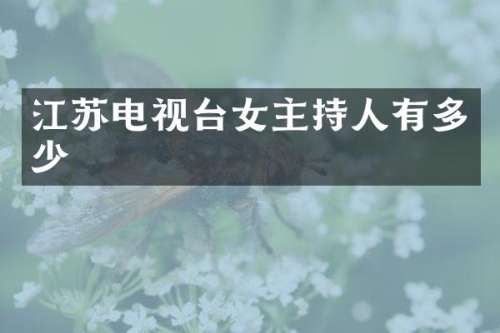 江苏电视台女主持人有多少