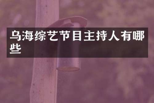 乌海综艺节目主持人有哪些