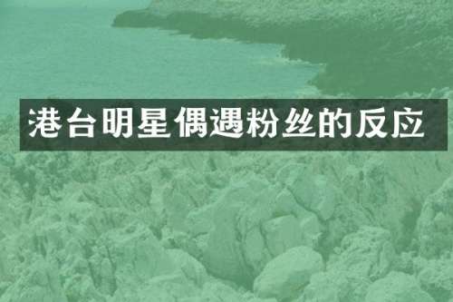港台明星偶遇粉丝的反应
