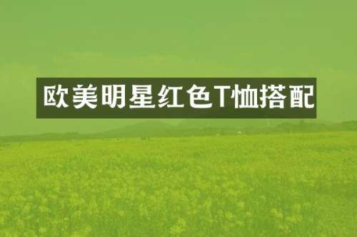 欧美明星红色T恤搭配
