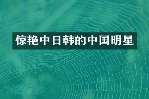 惊艳中日韩的中国明星