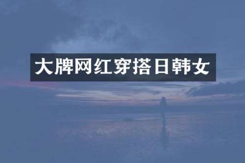 大牌网红穿搭日韩女