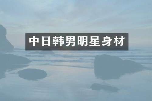 中日韩男明星身材