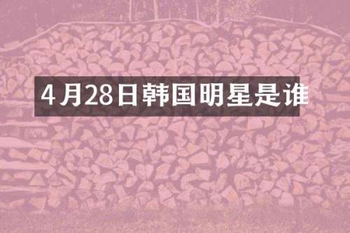 4月28日韩国明星是谁