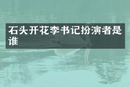 石头开花李书记扮演者是谁