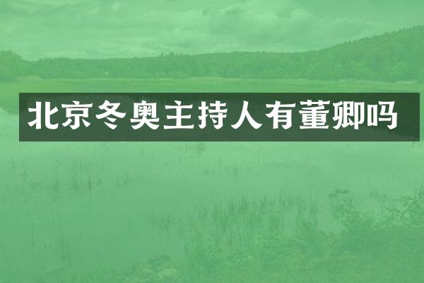 北京冬奥主持人有董卿吗