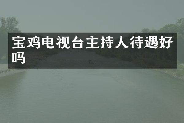宝鸡电视台主持人待遇好吗