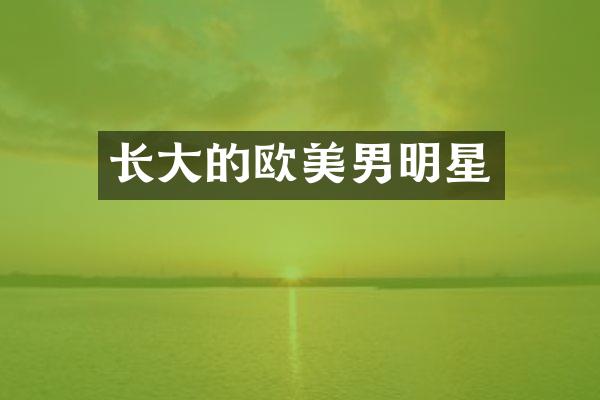 长大的欧美男明星