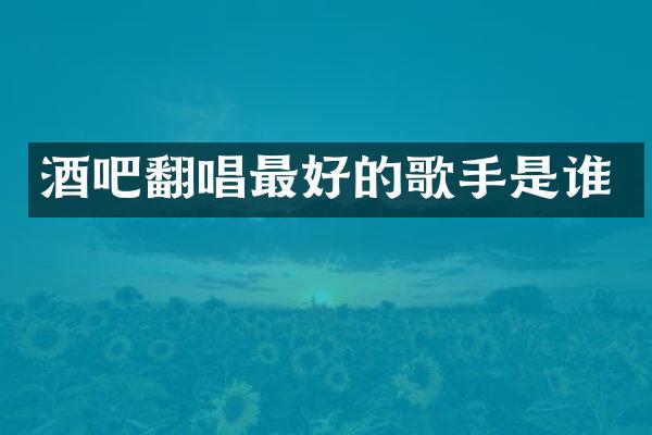 酒吧翻唱最好的歌手是谁