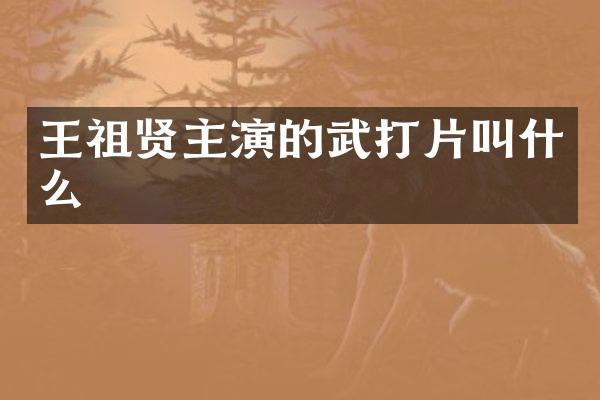 王祖贤主演的武打片叫什么