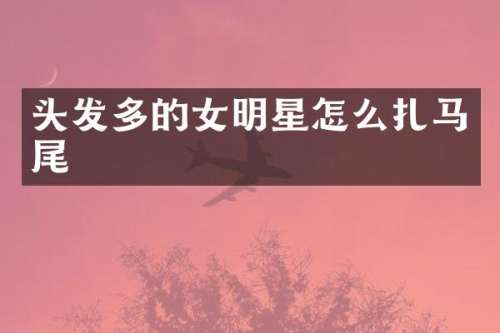 头发多的女明星怎么扎马尾