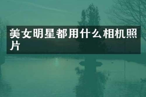 明星都用什么相机照片