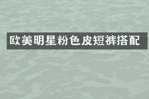 欧美明星粉色皮短裤搭配