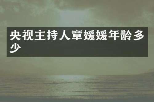 央视主持人章媛媛年龄多少
