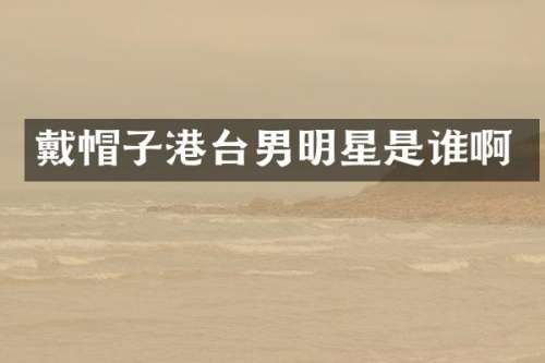 戴帽子港台男明星是谁啊
