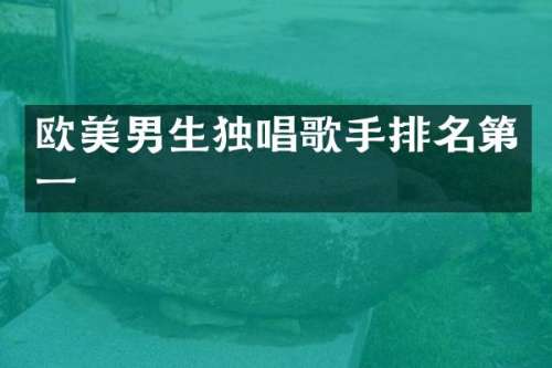 欧美男生独唱歌手排名第一
