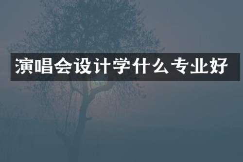演唱会设计学什么专业好