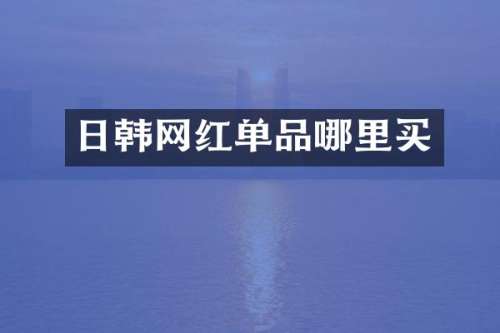 日韩网红单品哪里买